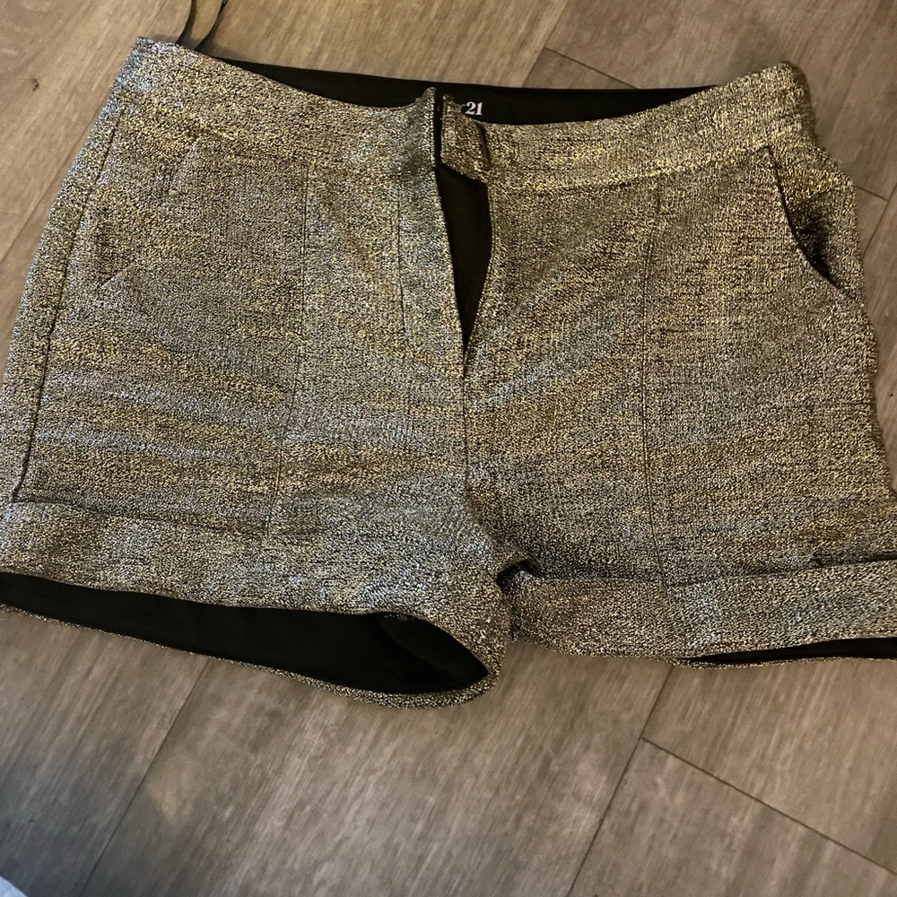 Super cute gold shorts!